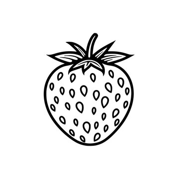 Strawberry vector illustration isolated on transparent background