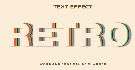 Retro editable text effect