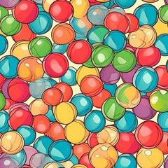 pattern with colorful balls