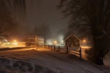winter in old town, generative ai