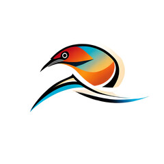 Naklejka premium illustration of a bird logo generated with Ai
