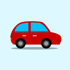 Fototapeta premium car illustration in red color for children's book