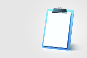 Clipboard communication, management service page, business paper. Vector