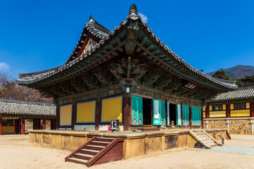 Geuknakjeon, Hall of Supreme Bliss in Bulguksa Temple, Gyeongju city, South Korea. UNESCO World Heritage site.