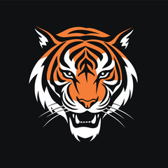 Naklejka premium Tiger head gaming logo esport