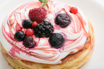 raspberry pancake　ラズベリーパンケーキ