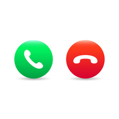 Answer and decline symbol. Call answer and decline vector icon for website design, mobile app, ui.