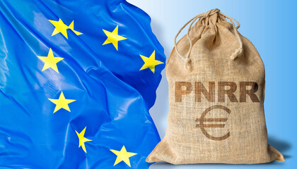 Words PNRR - The European Recovery and Resilience Plan against the crisis of the Covid virus...