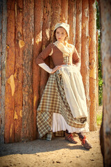 Naklejka premium pretty rural woman