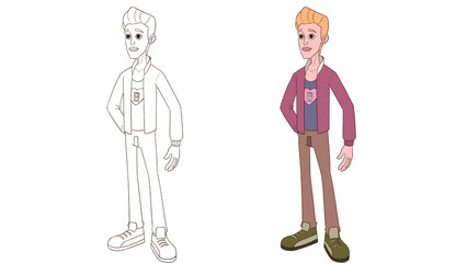 stylish men illustration