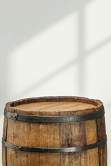 Barrel background and free space for your decoration. 