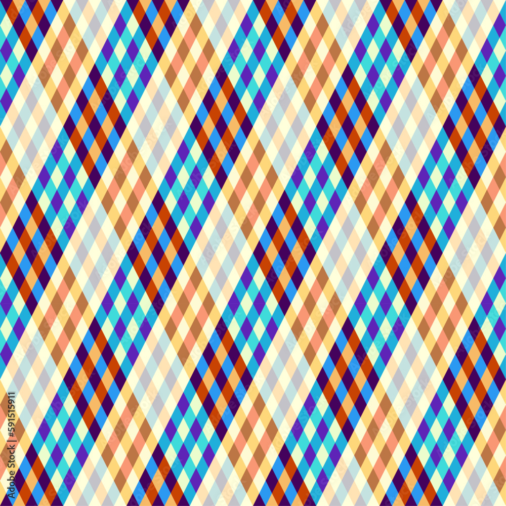 Poster Argyle seamless vector pattern background. Pattern of a rhombuses.