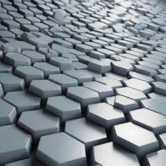 Obraz premium black grey hexagon cube background wallpaper