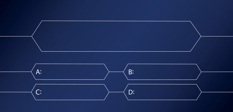 Question and answers blank template. Test and quiz concept. Quiz tv game. Vector stock 