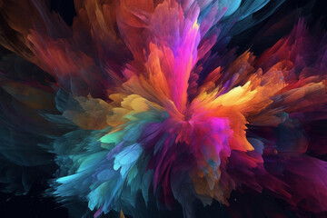 Fototapeta na wymiar Beautiful colorful stroke background generative AI