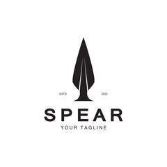 Spear logo icon vector illustration design.Head spear logo vintage illustration design vector