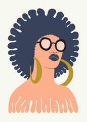 Floral abstract elements. Botanical composition. Modern trendy Matisse minimal style. Floral poster, girls, fashion invite. Vector arrangements for greeting card or invitation design