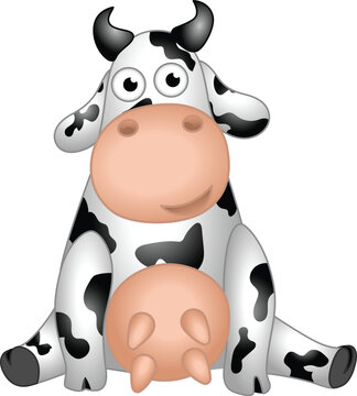 funny cartoon cow