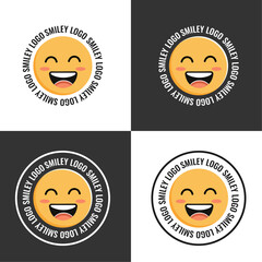 Smiley face. Logo. You can place your own text. Illustration.