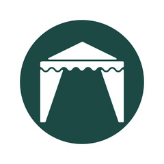 Tent icon flat style logo design template