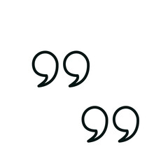 Quote icon vector logo design template