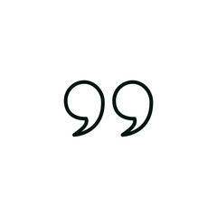 Quote icon vector logo design template