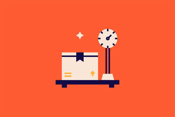 Logistics illustration in flat style design. Vector illustration.