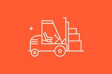 Logistics illustration in flat style design. Vector illustration.