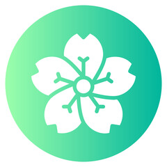 cherry blossom gradient icon