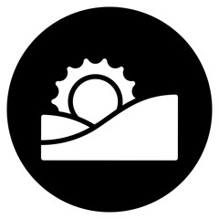 sunrise glyph icon