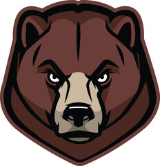 Bear Head Logo Vector Template Illustration Design. Mascot Bear Logo design Bear sport logo