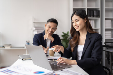 Teamwork meeting, tablet and business people in office workplace. Collaboration, technology and workers, men and or employees with touchscreen planning sales, research or financial strategy in company
