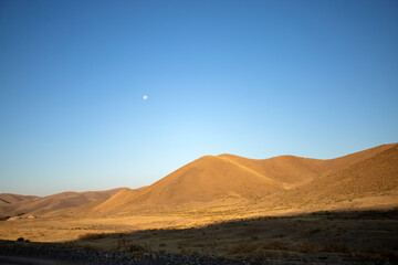 Fototapeta na wymiar Pyramid hills in the desert