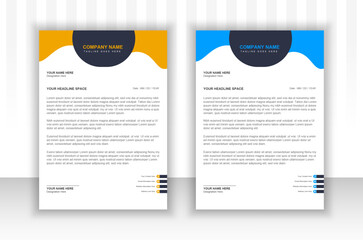 Letterhead template in Elegant and abstract style design.