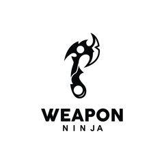 Weapon Logo, Traditional Weapon Karambit Vector, Ninja Fighting Tool Simple Design, Symbol Icon, Illustration