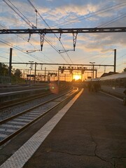 Fototapeta premium chemin de fer 