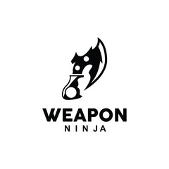 Weapon Logo, Traditional Weapon Karambit Vector, Ninja Fighting Tool Simple Design, Symbol Icon, Illustration