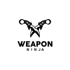 Weapon Logo, Traditional Weapon Karambit Vector, Ninja Fighting Tool Simple Design, Symbol Icon, Illustration