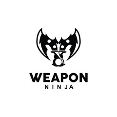 Weapon Logo, Traditional Weapon Karambit Vector, Ninja Fighting Tool Simple Design, Symbol Icon, Illustration