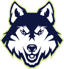 Dog Huski Head Logo Vector Template Illustration Design. Mascot Dog Logo design Dog sport logo