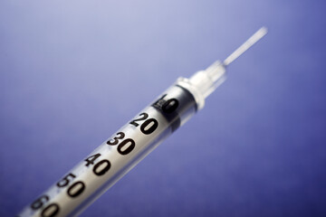 Close-up of a syringe to administer medication