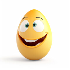 Fototapeta premium funny laughing egg. Generative AI.