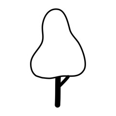 Tree icon on transparent background.