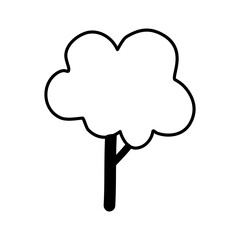 Tree icon on transparent background.