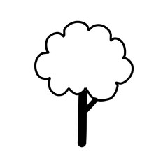 Tree icon on transparent background.
