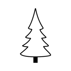 Christmas tree icon on transparent background.