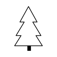 Obraz premium Christmas tree icon on transparent background.