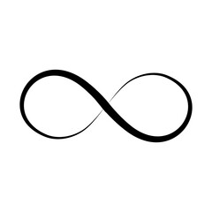 Infinity icon on transparent background.