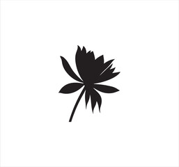 A flower silhouette vector art work