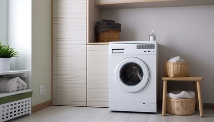Laundry room home, generative ai